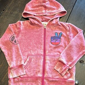 Rowdy Sprout Pink Peace Hoodie